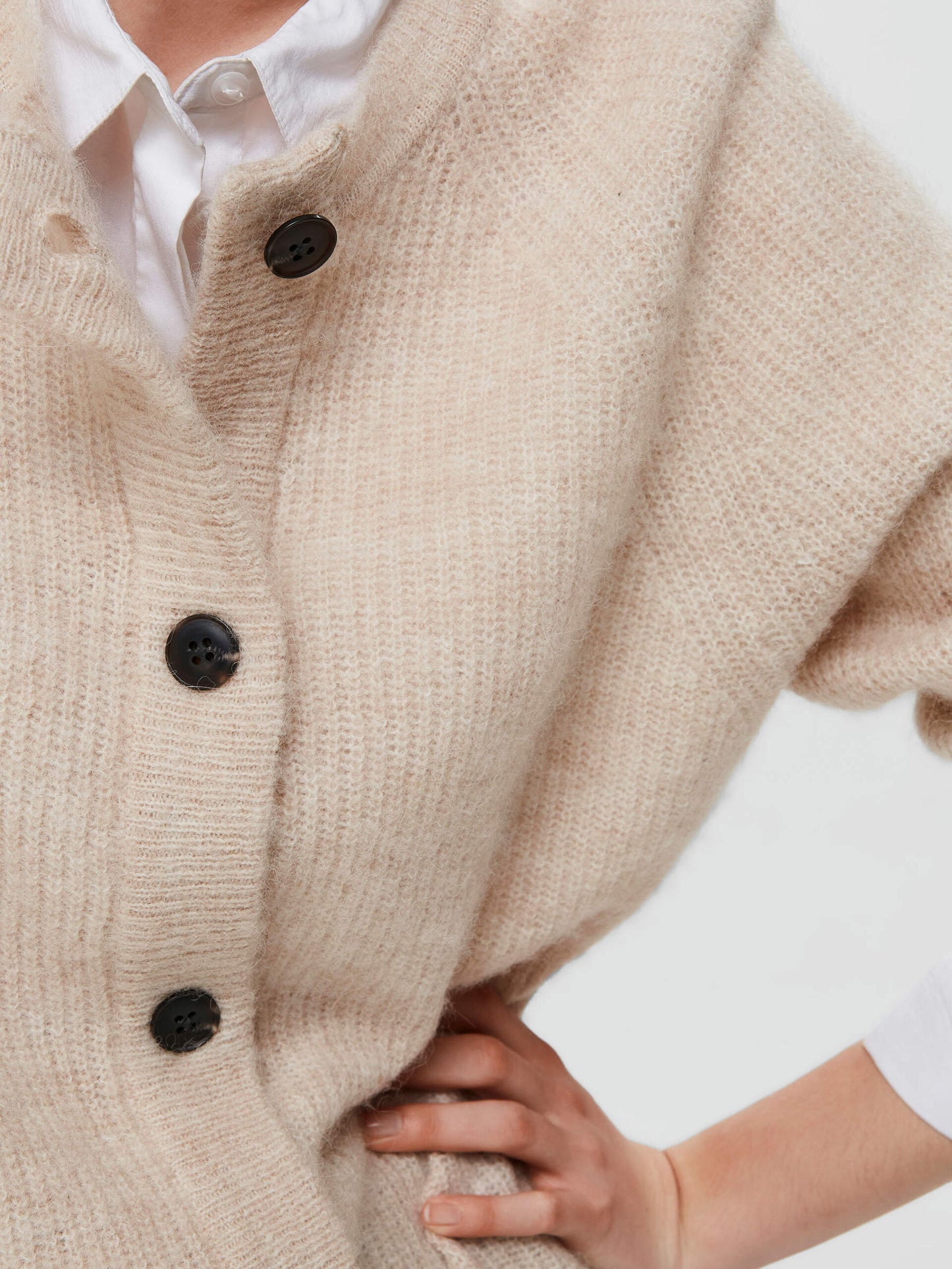Cardigan Lulu short, birch