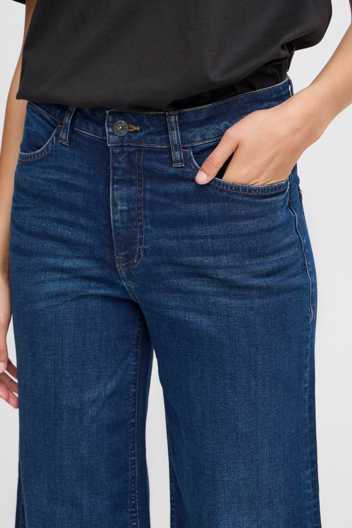 Jeans Twiggy wide, dark blue denim