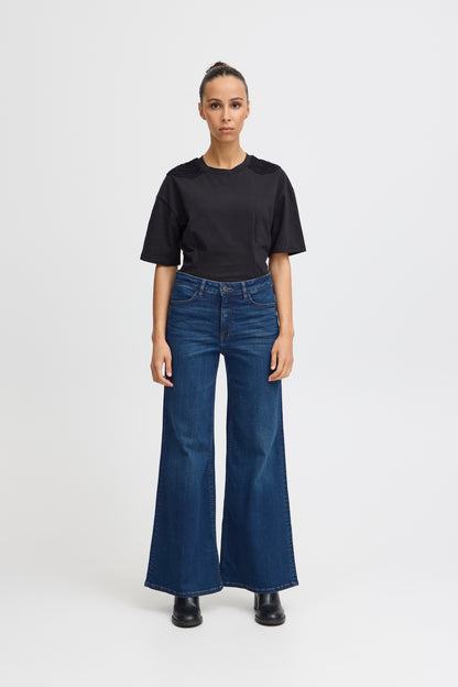 Jeans Twiggy wide, dark blue denim