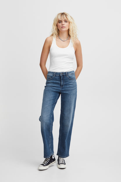 Jeans Twiggy straight long, medium blue