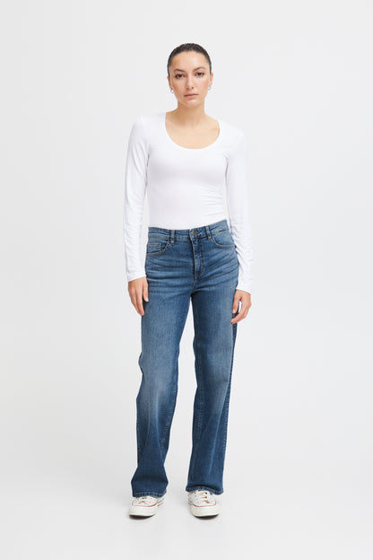 Jeans Twiggy straight long, medium blue