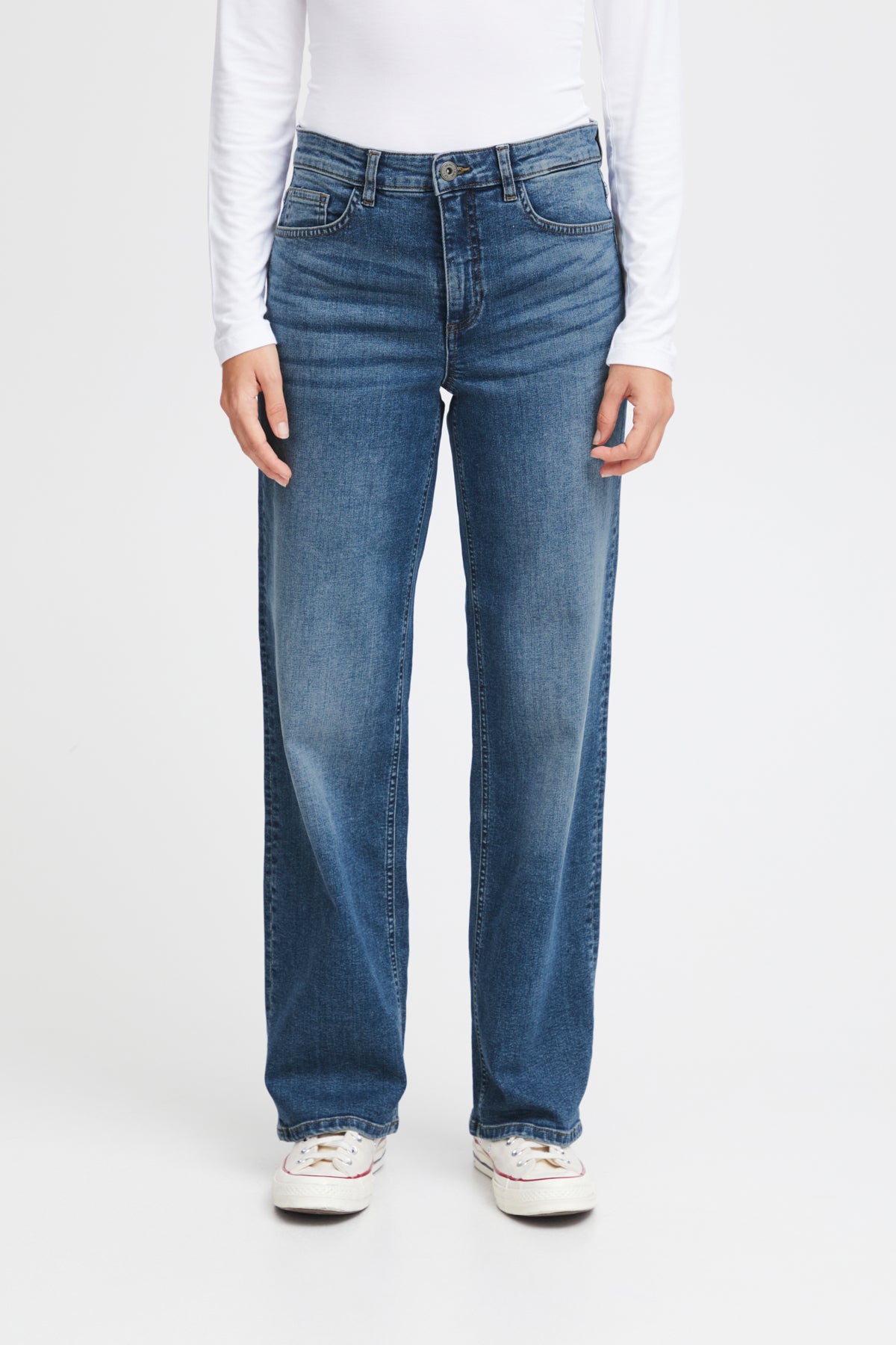 Jeans Twiggy straight long, medium blue
