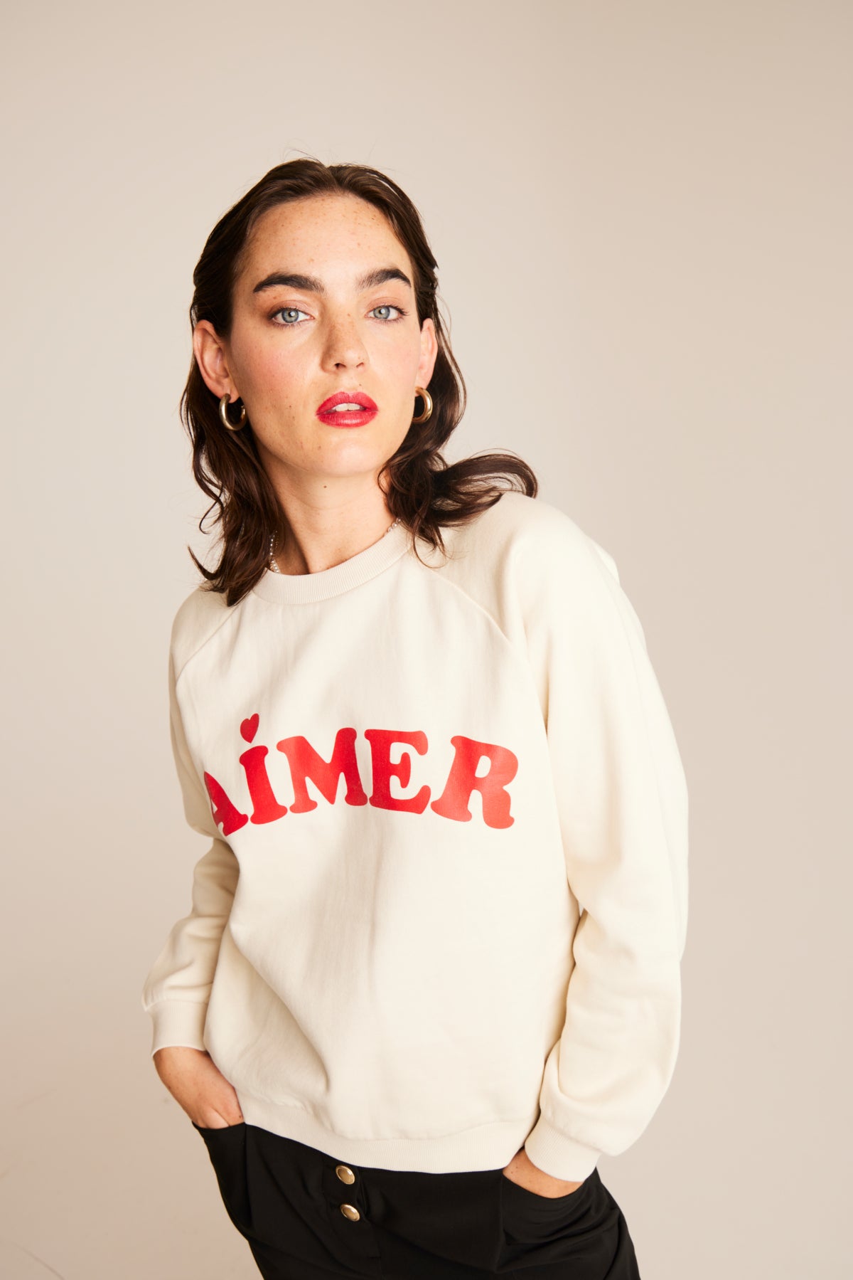 Sweatshirt Lela, almond milk