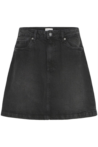 Jeanskjol Aveny, washed black