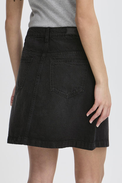 Jeanskjol Aveny, washed black