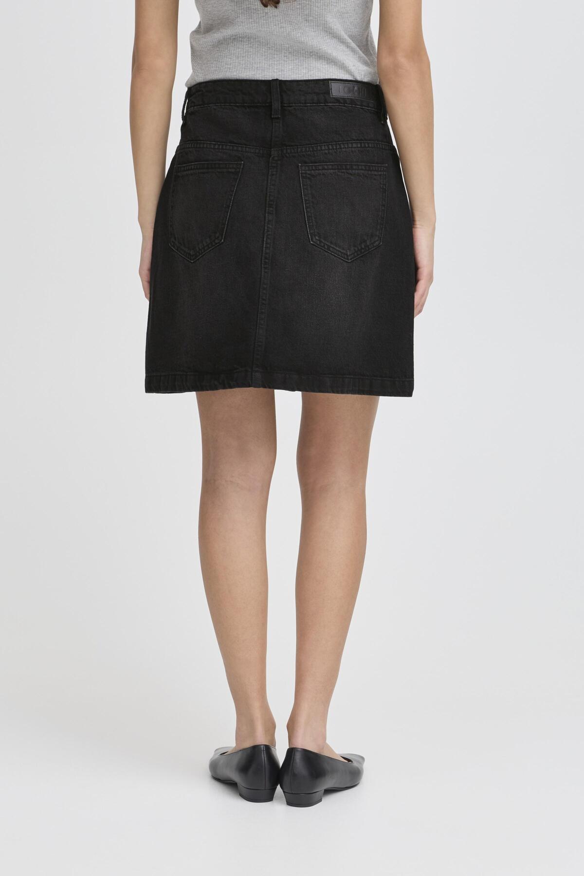 Jeanskjol Aveny, washed black