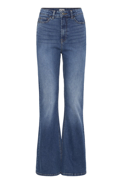 Jeans Twiggy flared HW, medium blue