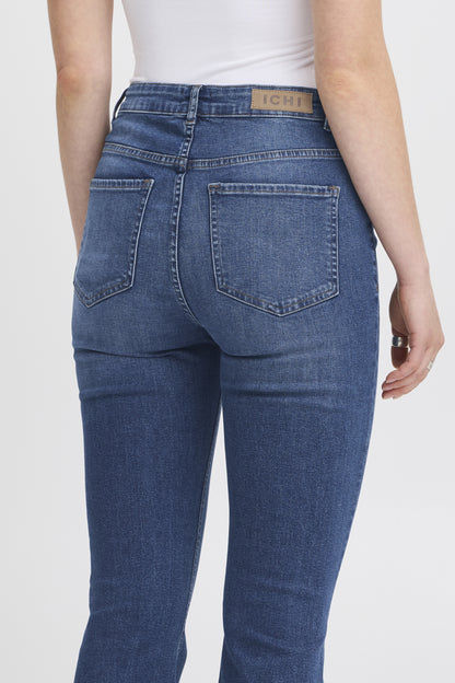 Jeans Twiggy flared HW, medium blue