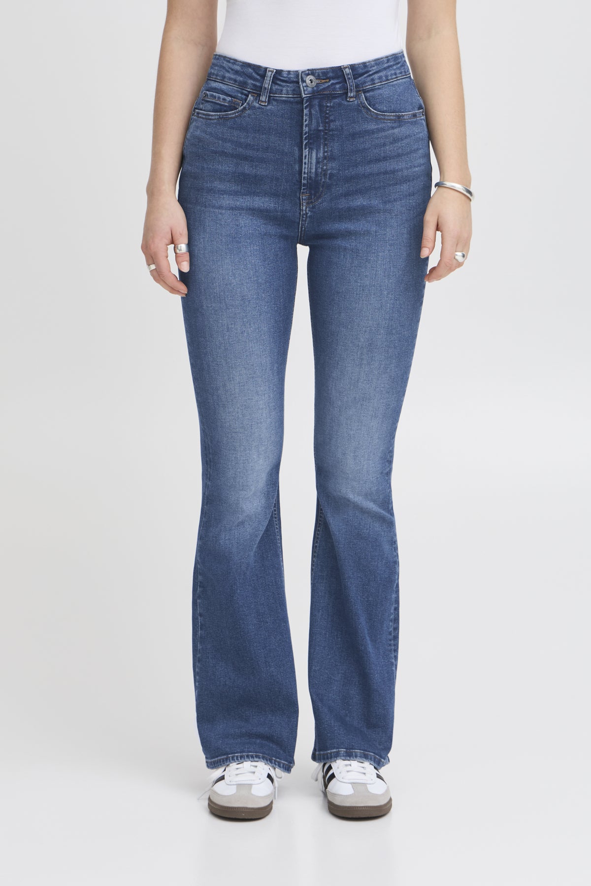 Jeans Twiggy flared HW, medium blue