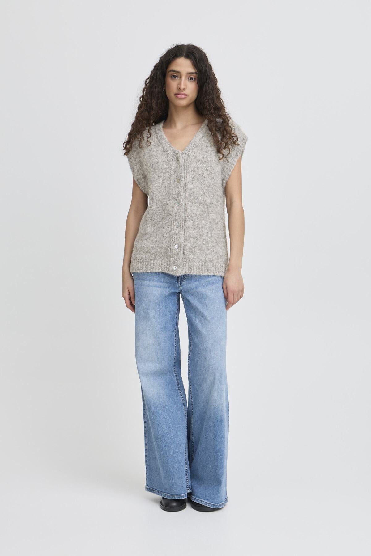 Väst Belablue, light grey melange