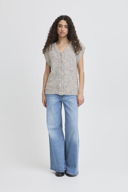 Väst Belablue, light grey melange