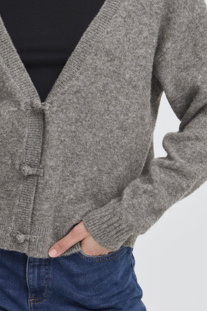 Cardigan Dasila, dark grey melange