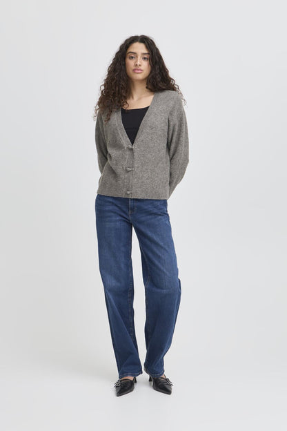 Cardigan Dasila, dark grey melange