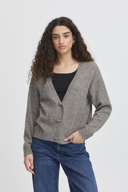 Cardigan Dasila, dark grey melange