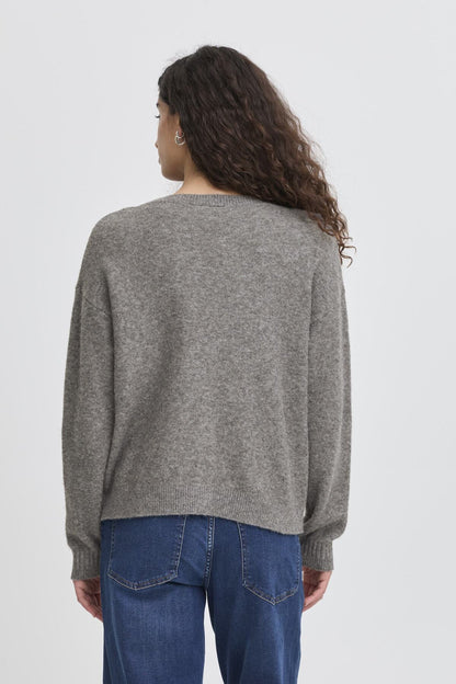 Cardigan Dasila, dark grey melange