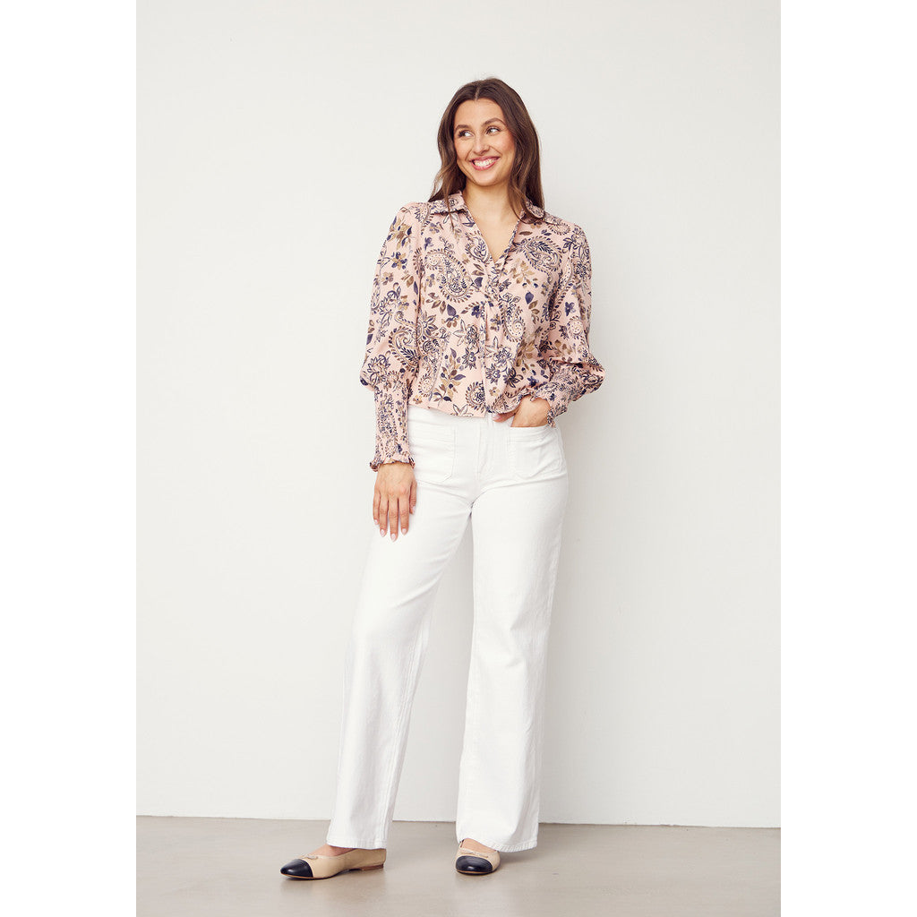 Byxa Bologna twill, white
