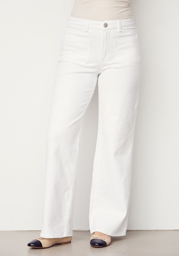 Byxa Bologna twill, white
