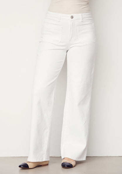 Byxa Bologna twill, white