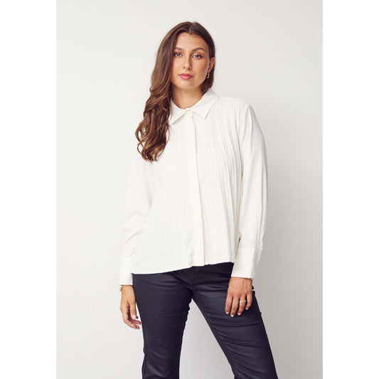 Skjorta Frida pleat, winter white