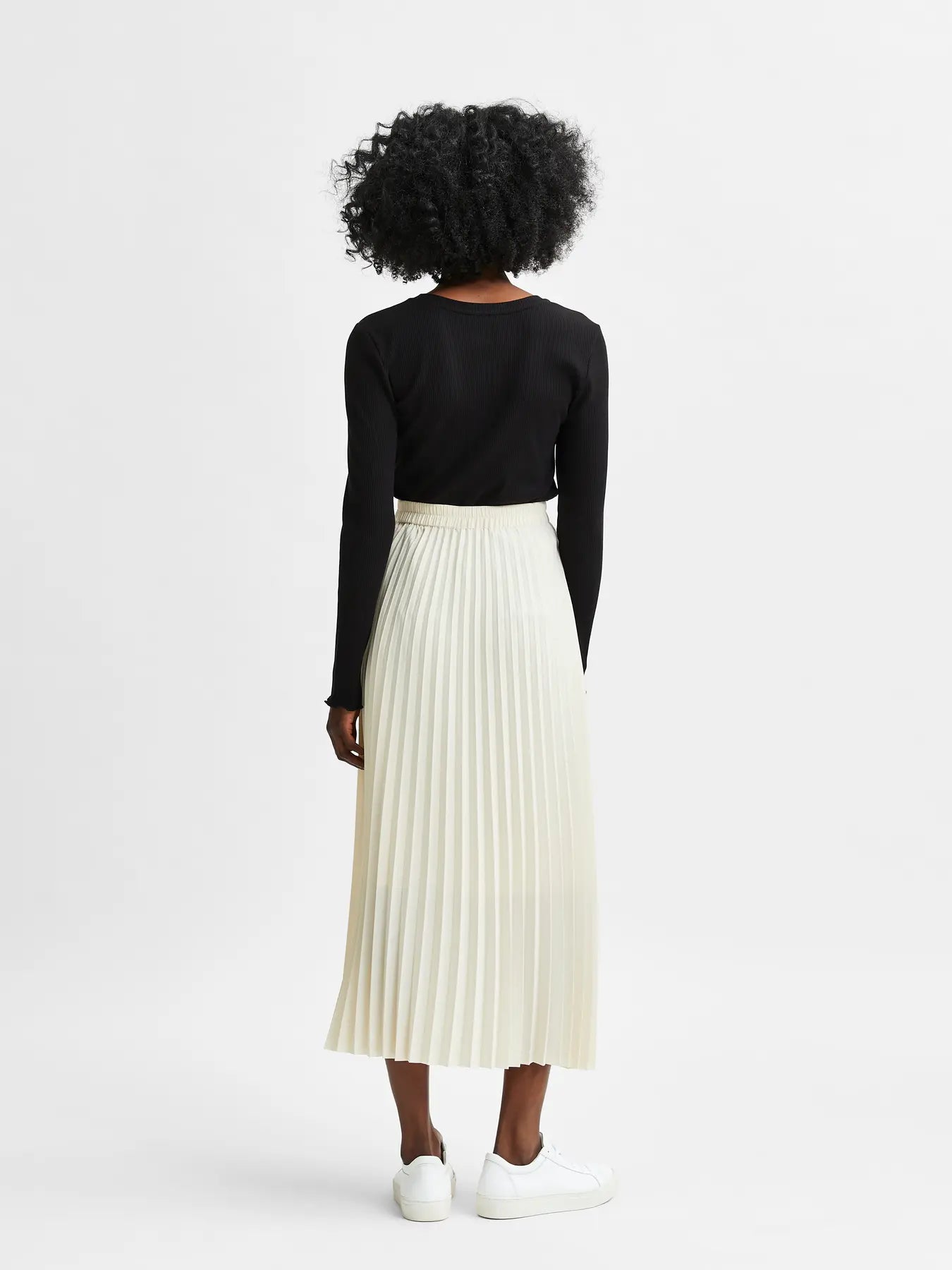 Plisserad kjol Alexis, black