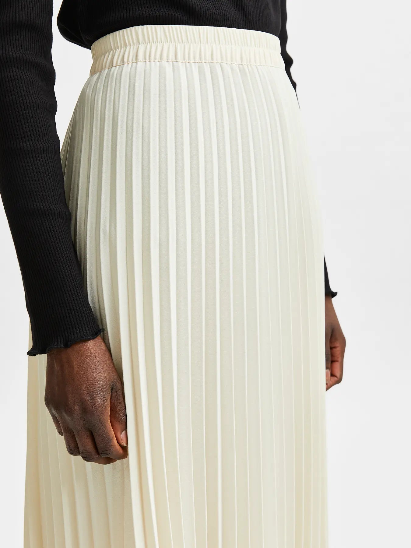 Plisserad kjol Alexis, black