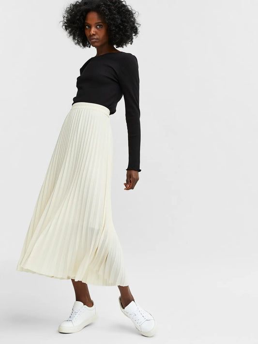 Plisserad kjol Alexis, black