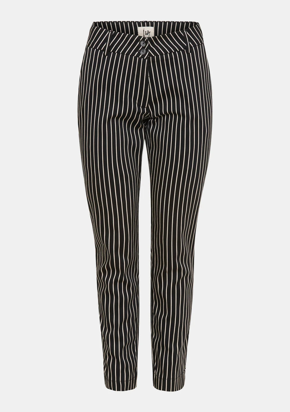 Chino printed pant, winter sand/black stripe