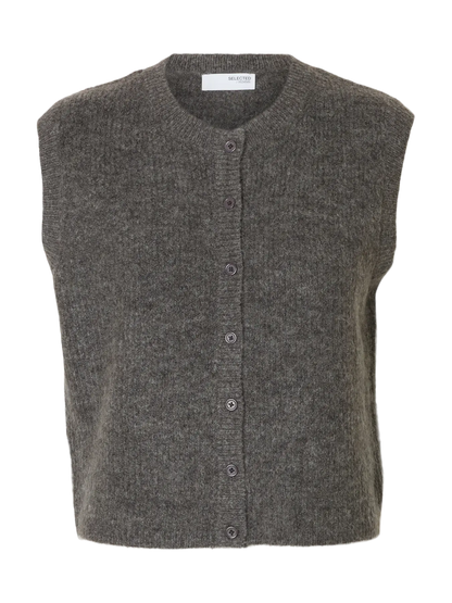 Väst Lulu button o-neck