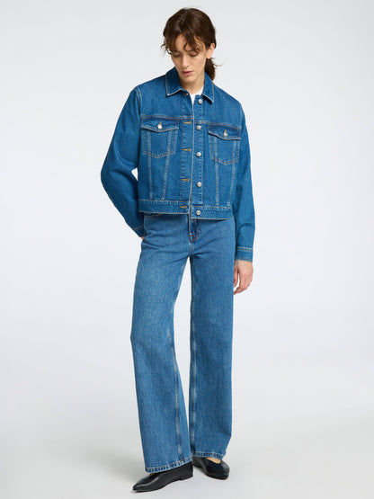 Jeansjacka Cena, medium blue denim