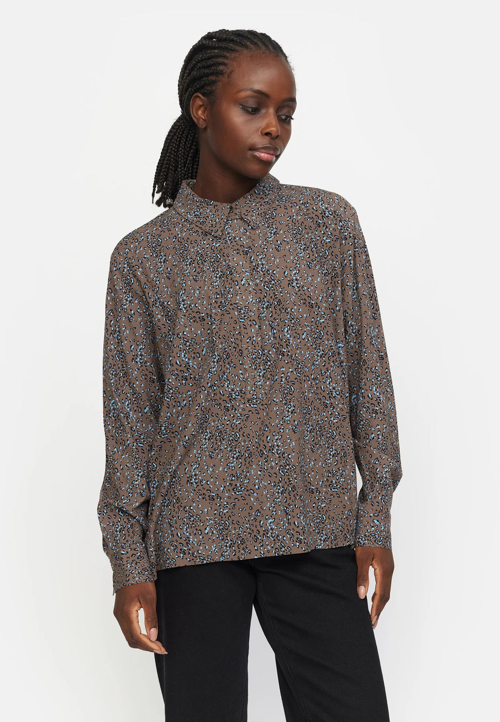 Blus Amiri, mini leo print