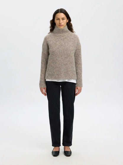 Tröja Gabriella high knit neck