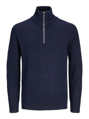 Tröja Perfect knit half zip, sky captain