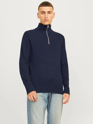 Tröja Perfect knit half zip, sky captain