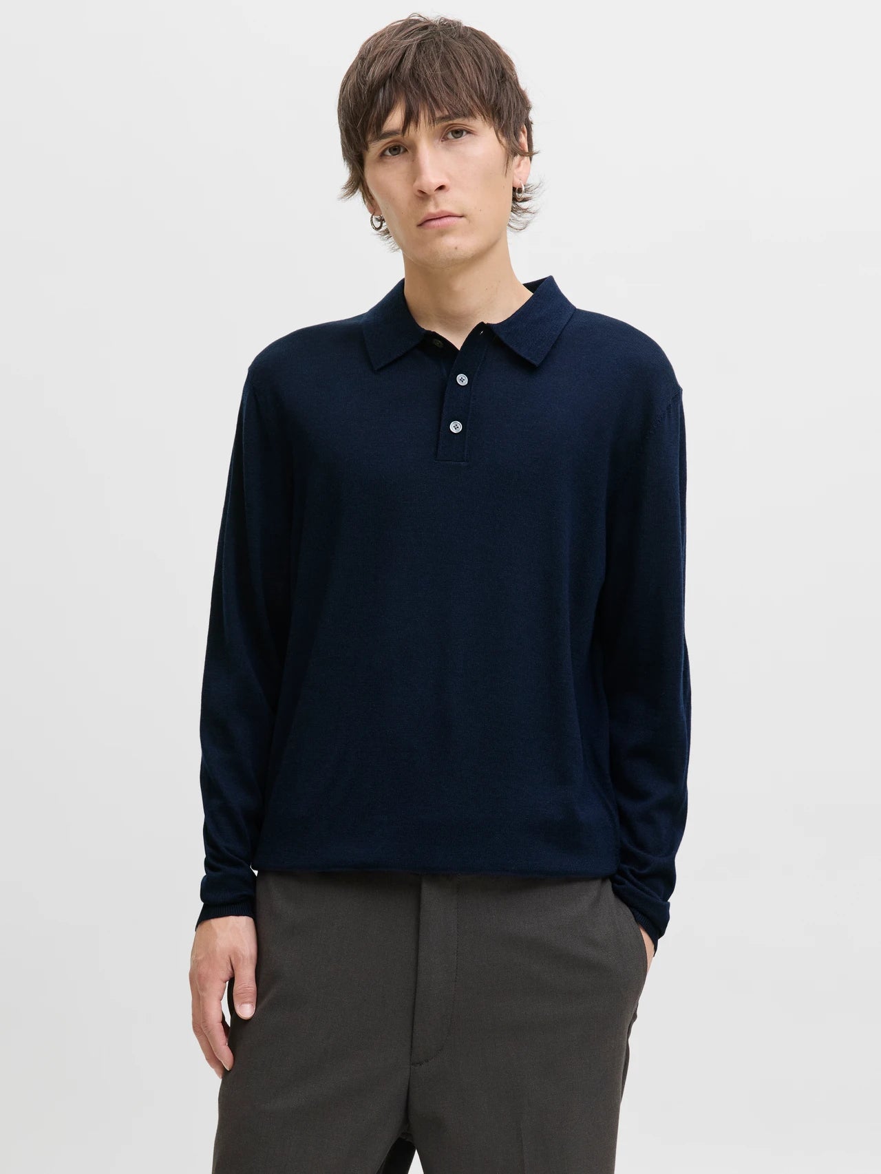 Merino knit polo
