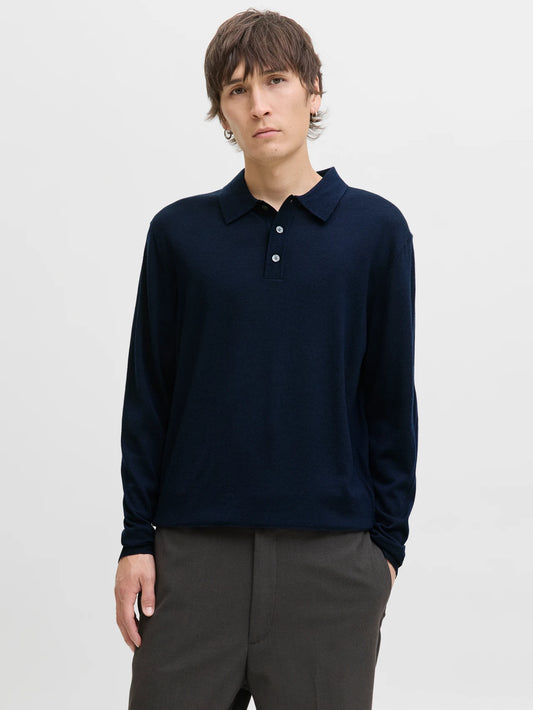Merino knit polo