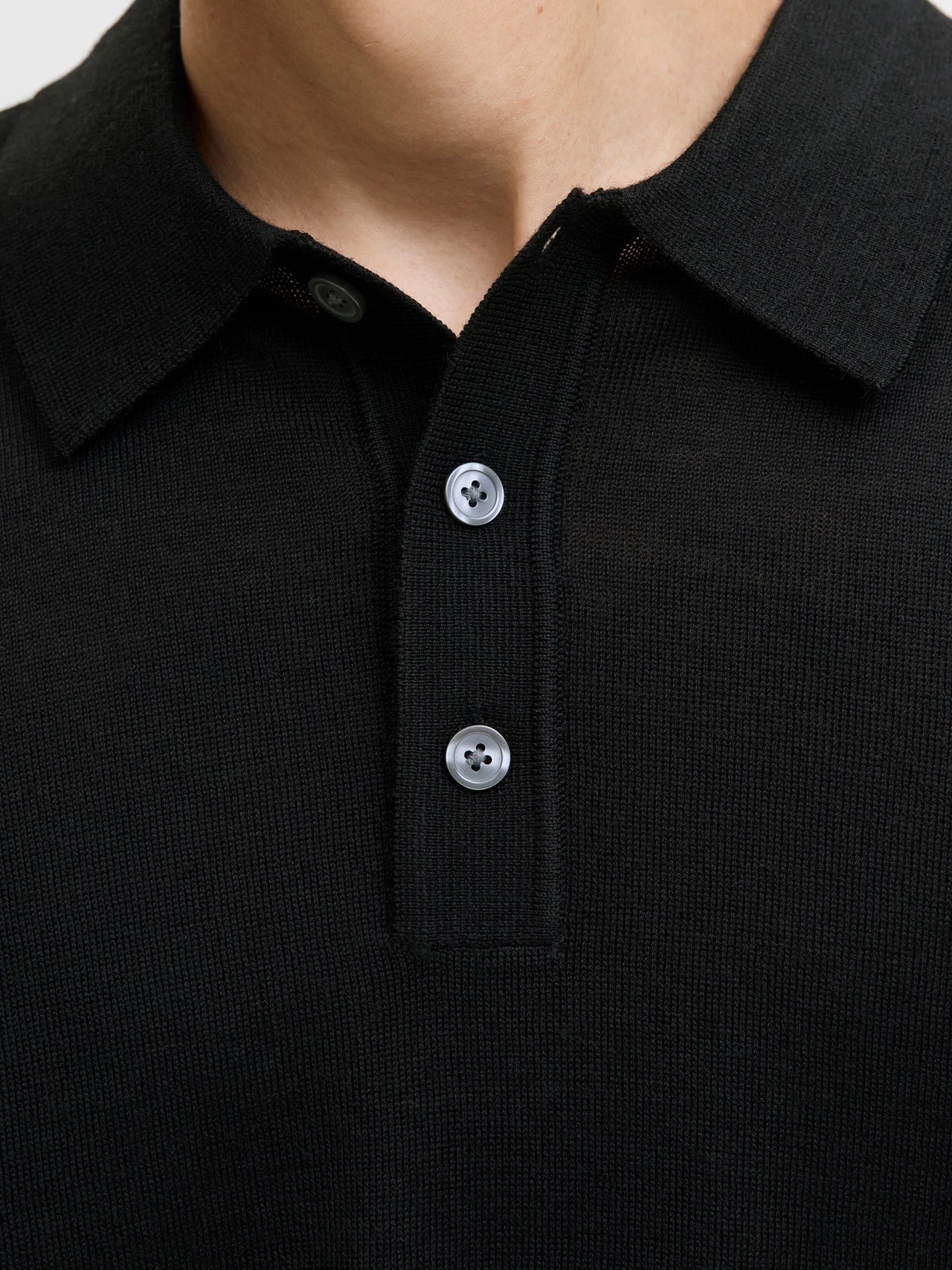Merino knit polo