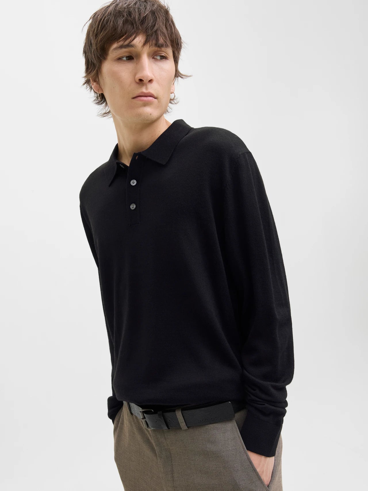 Merino knit polo