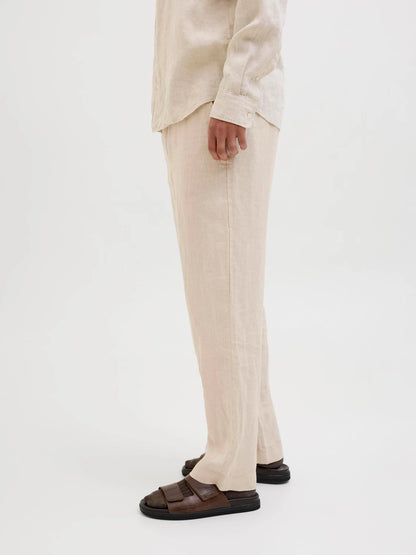Chinos Karl Lawrence linen, silver lining