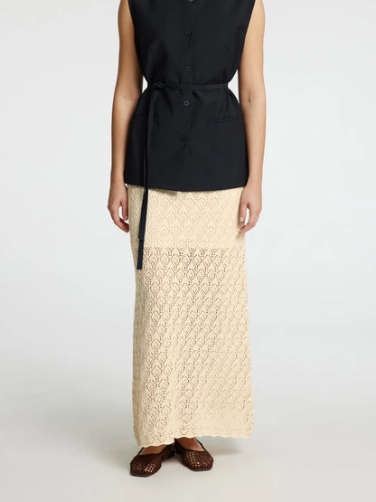Kjol Niva HW knit, birch