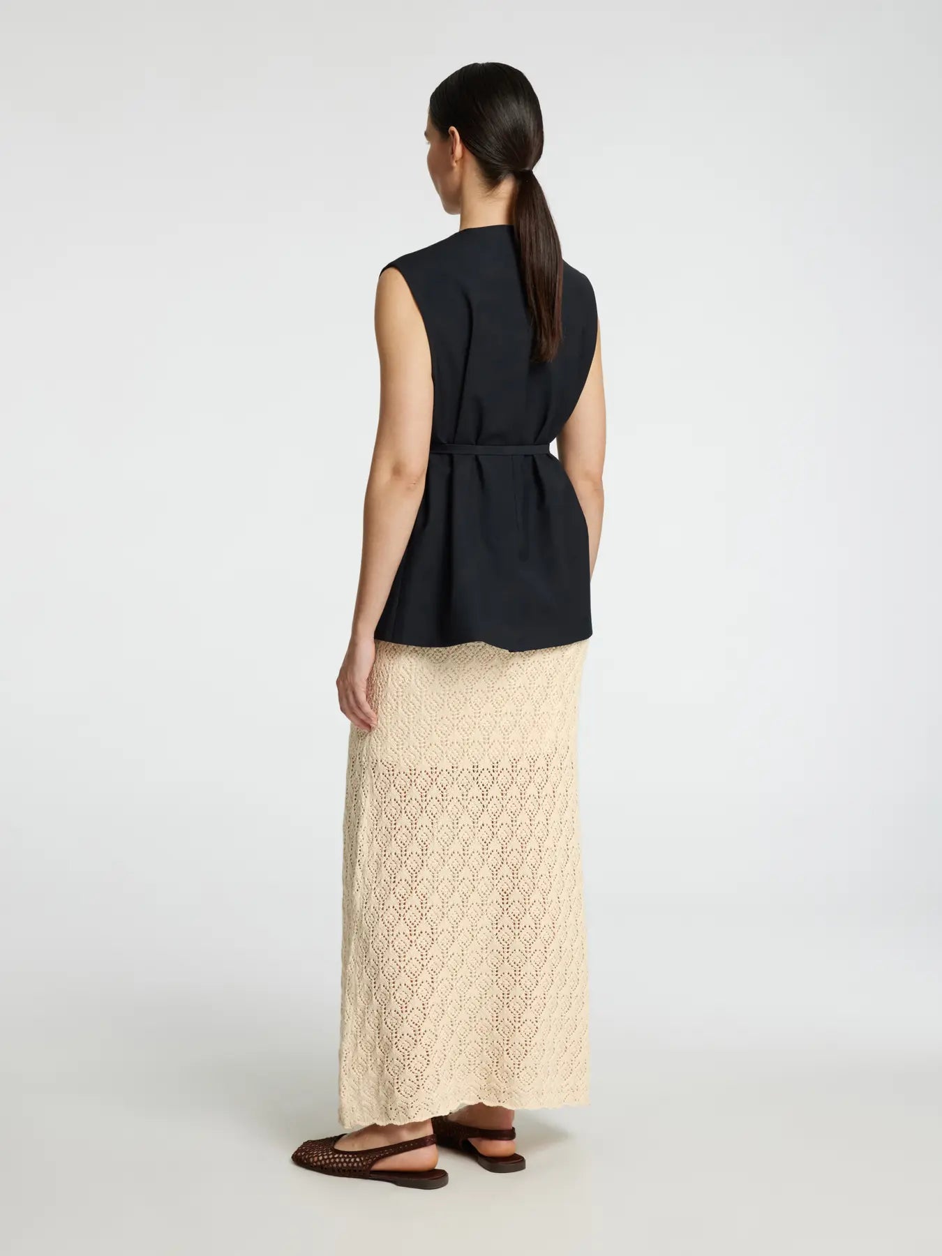 Kjol Niva HW knit, birch