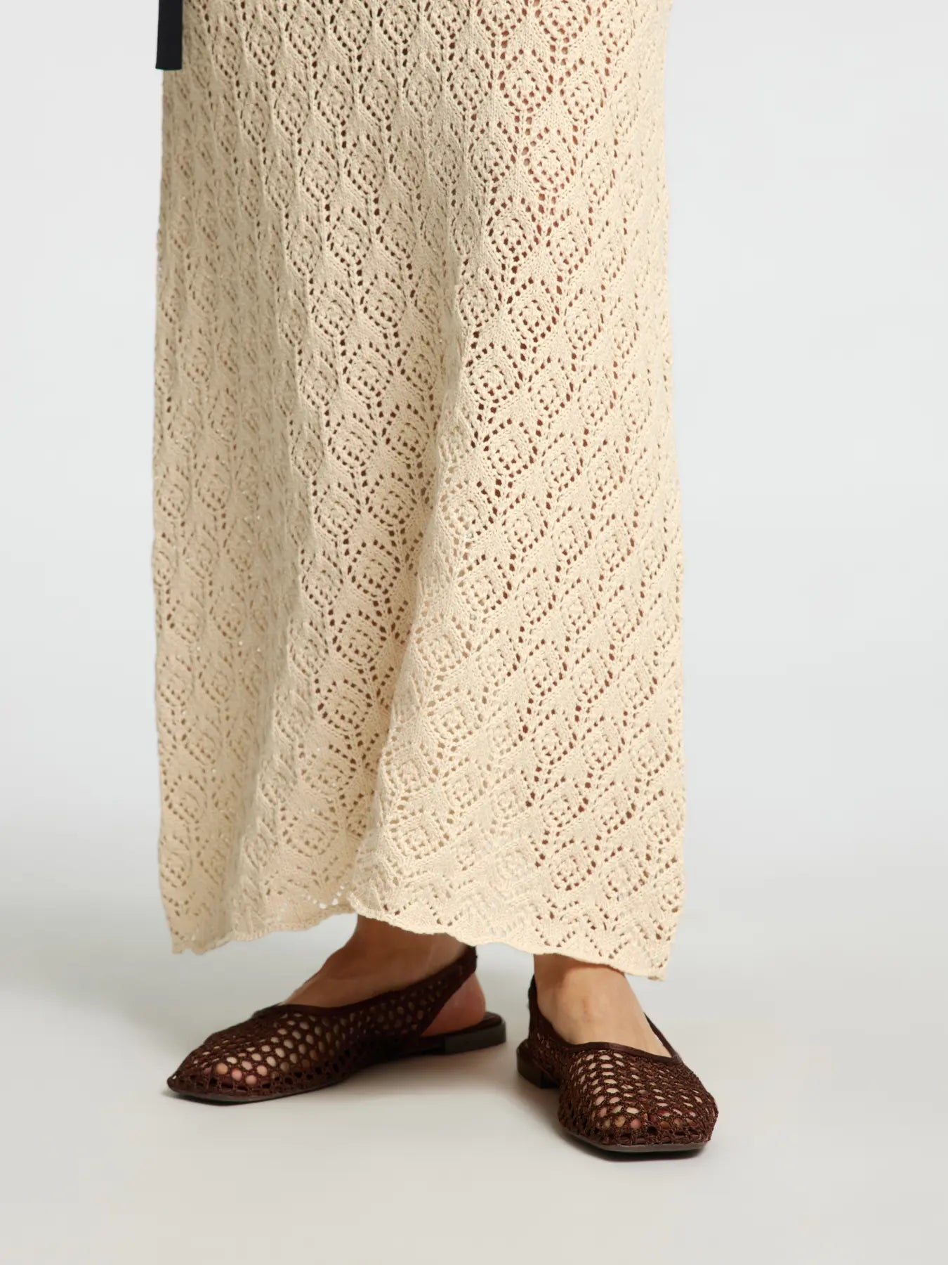 Kjol Niva HW knit, birch