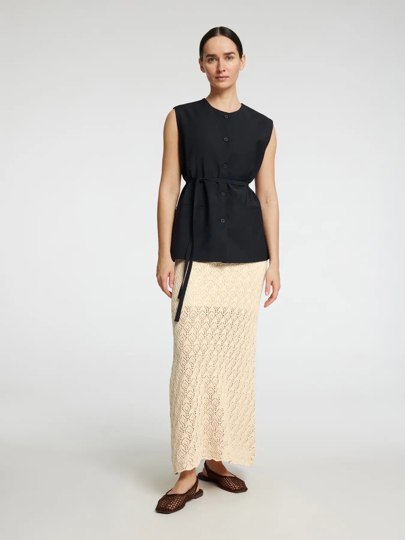 Kjol Niva HW knit, birch