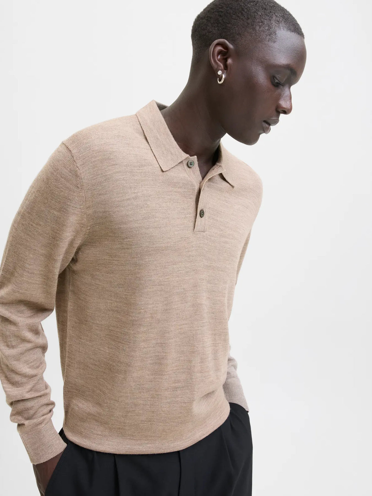 Merino knit polo