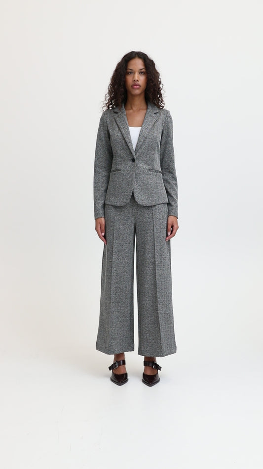 Kavaj Kate jacquard, black herringbone