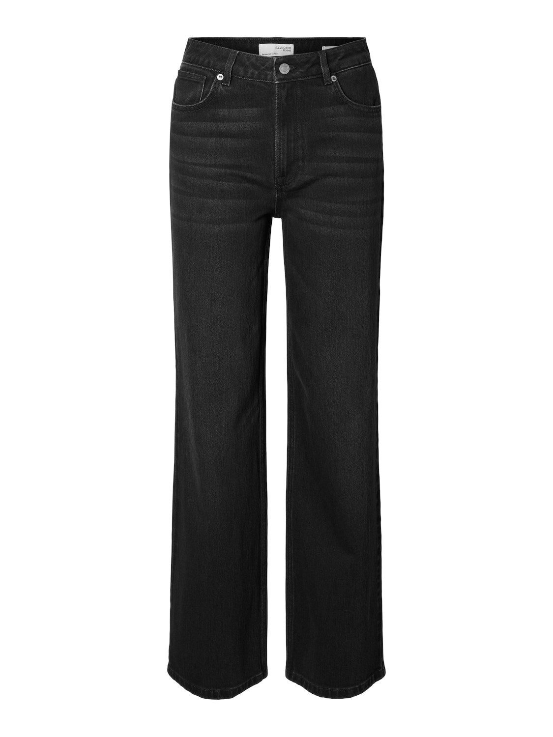 Jeans Alice HW wide long, black