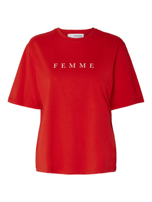 T-shirt Vilja printed, flame scarlet
