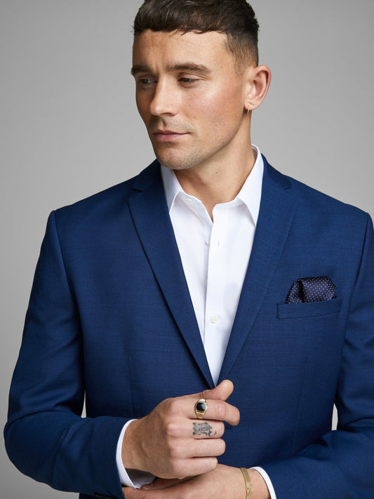 Bröstnäsduk, navy blazer/dot