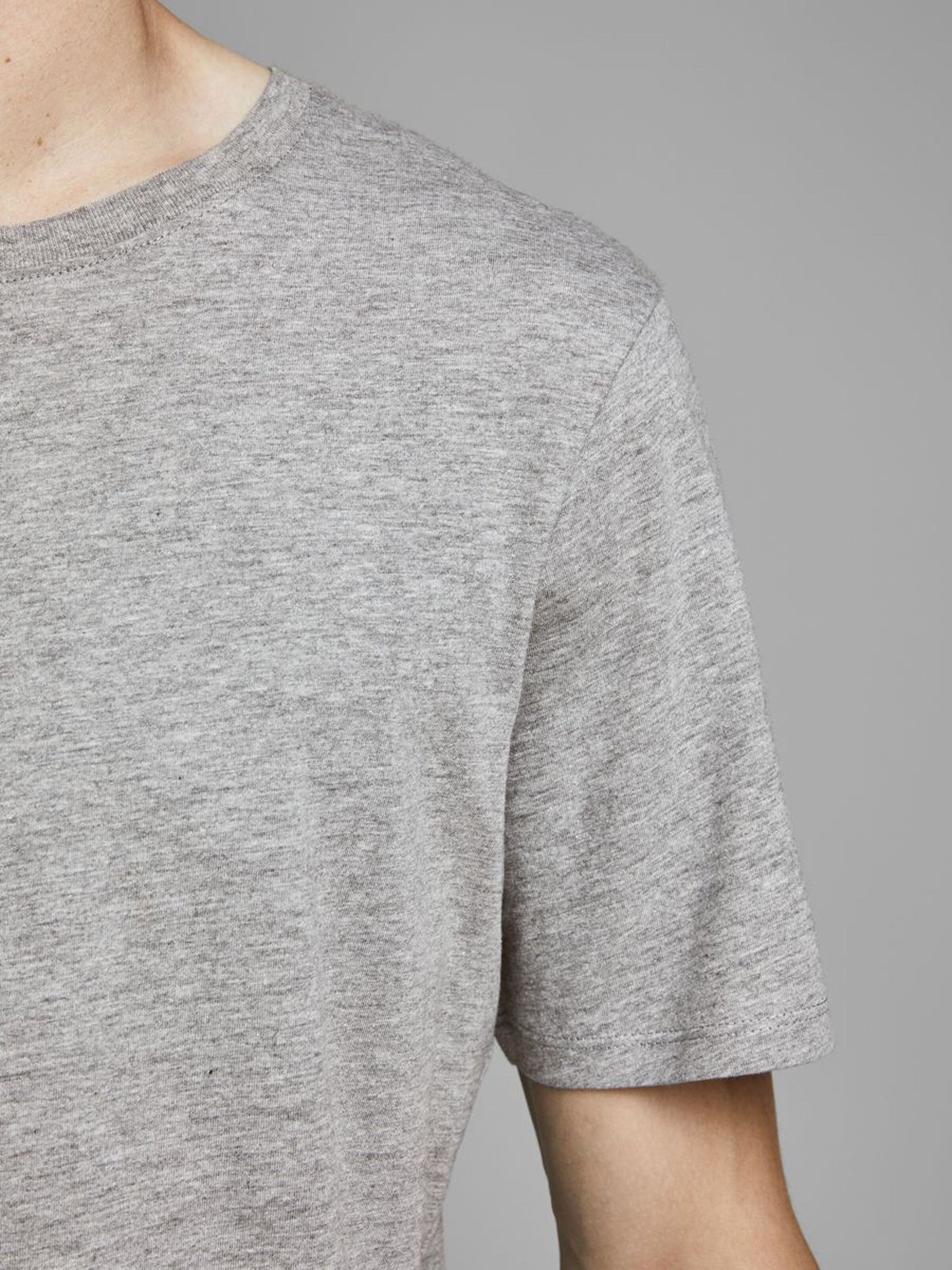 T-shirt Organic basic, light grey melange