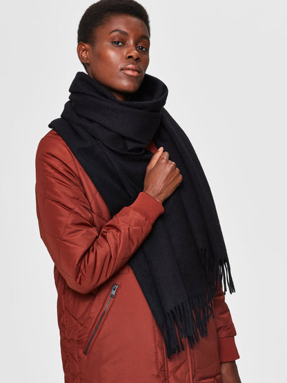 Halsduk Time wool, black
