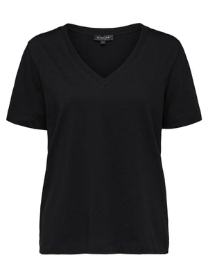 T-shirt standard v-neck, black
